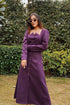 Tyra Purple Suede Dress